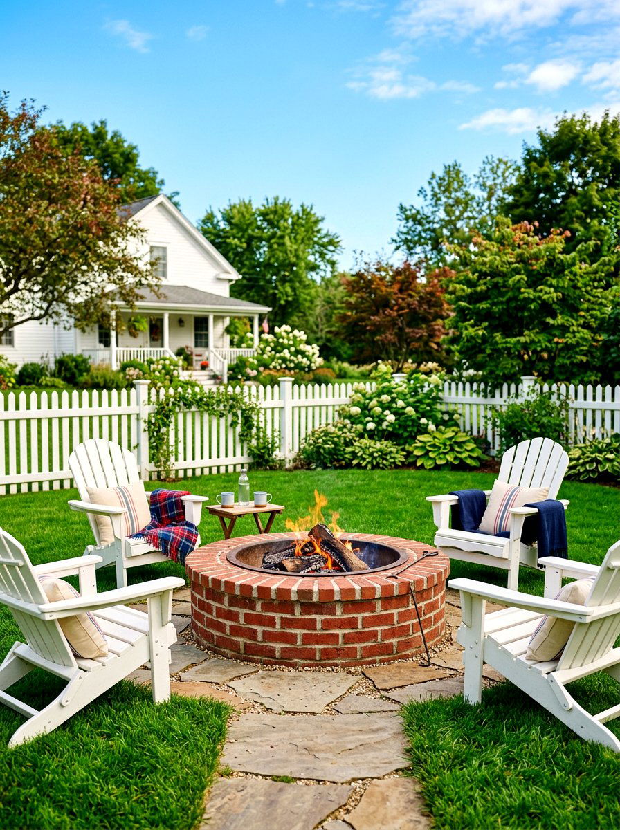 Red Brick Fire Pit - 30 brick fire pit ideas