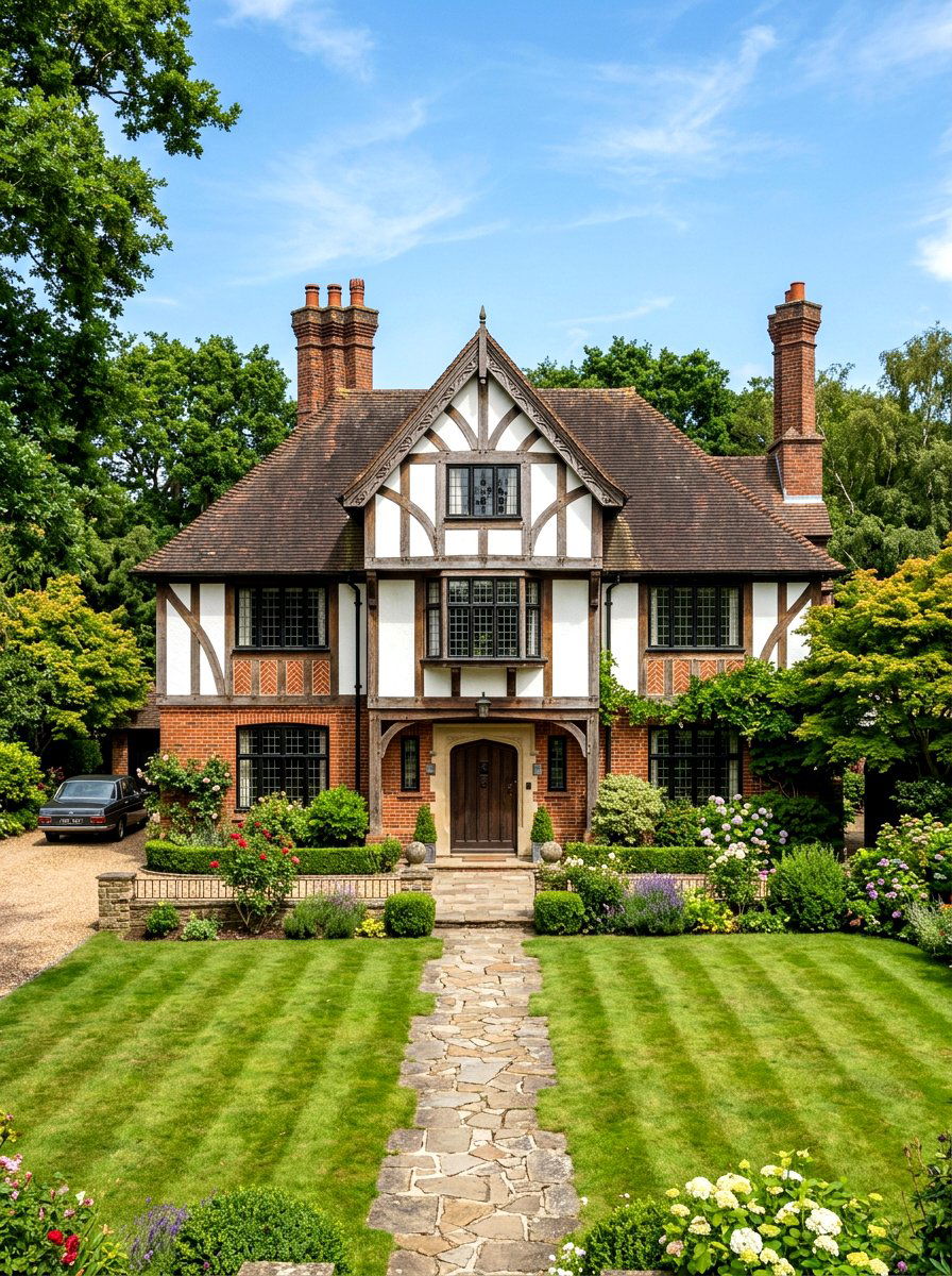Red Brick Masonry - 30 Tudor house exterior ideas