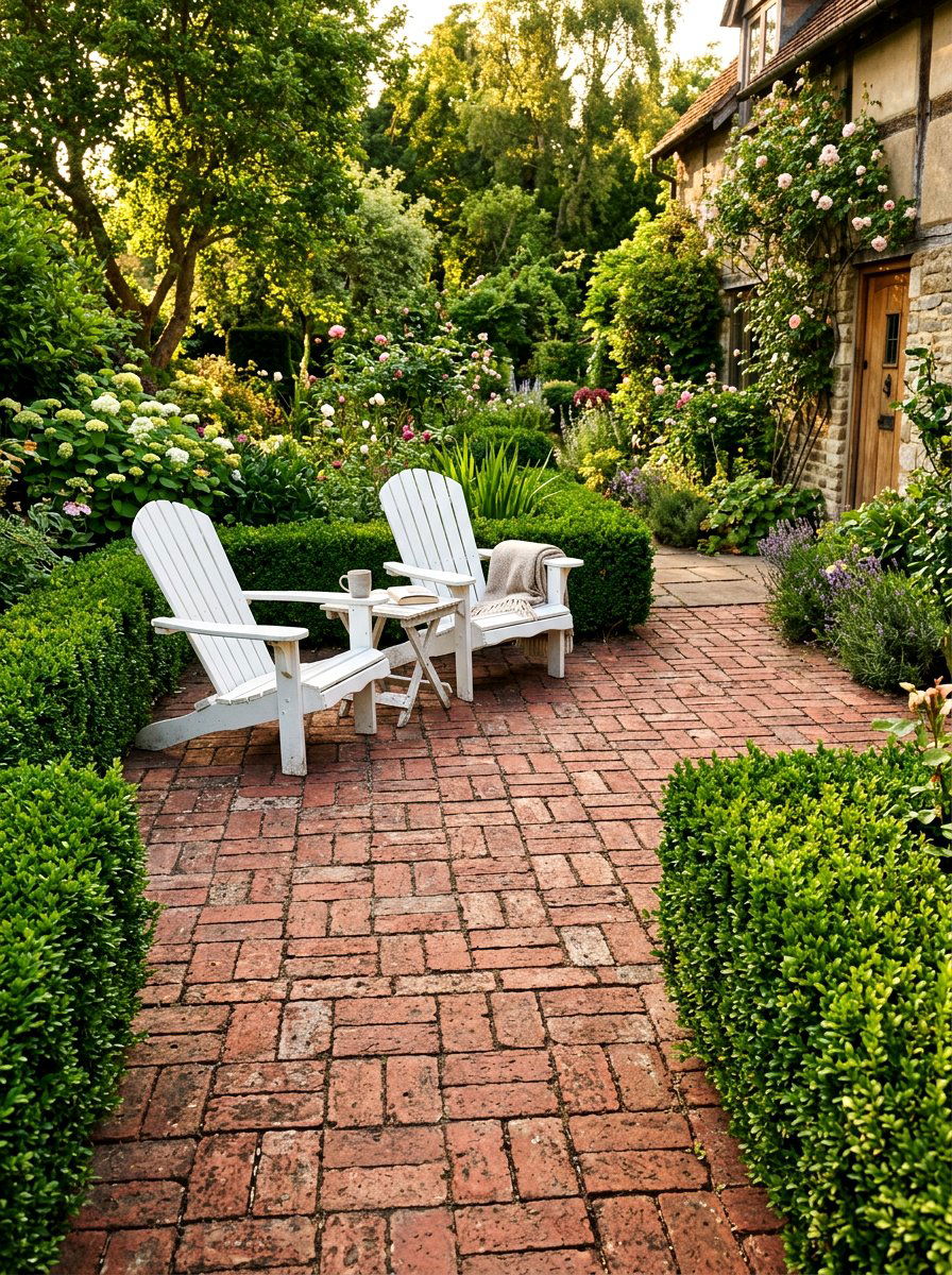 Red Brick Patio - 30 patio makeover ideas