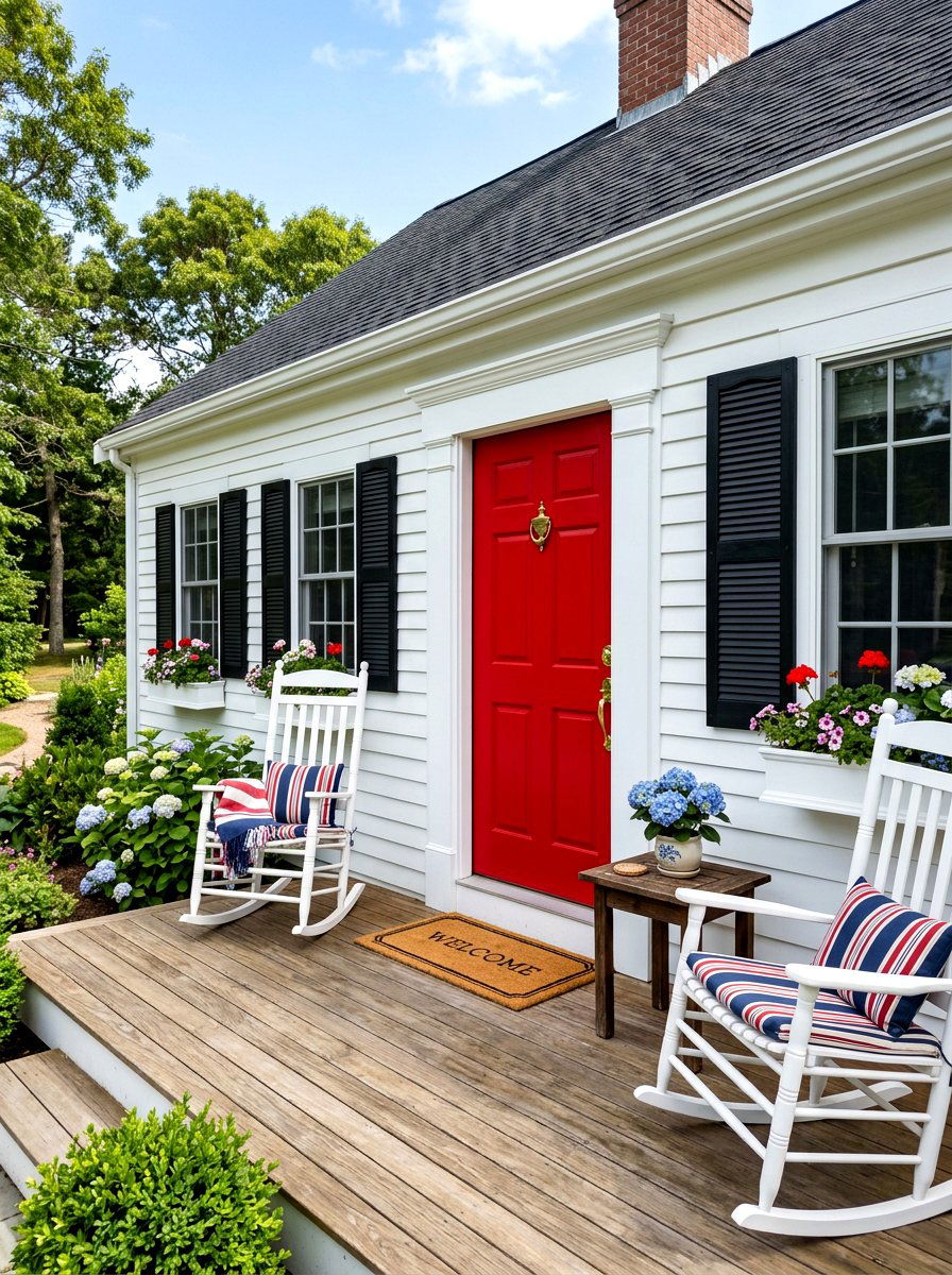 Red Cape Cod Front Door - 30 Cape Cod front door ideas