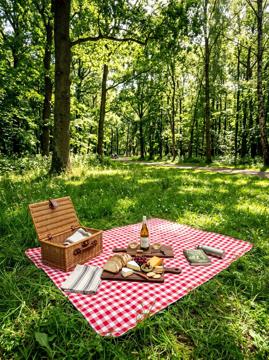 Red Checkered Picnic Blanket - 30 picnic party decor ideas