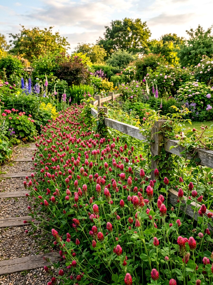 Red Clover Border - 30 clover backyard ideas