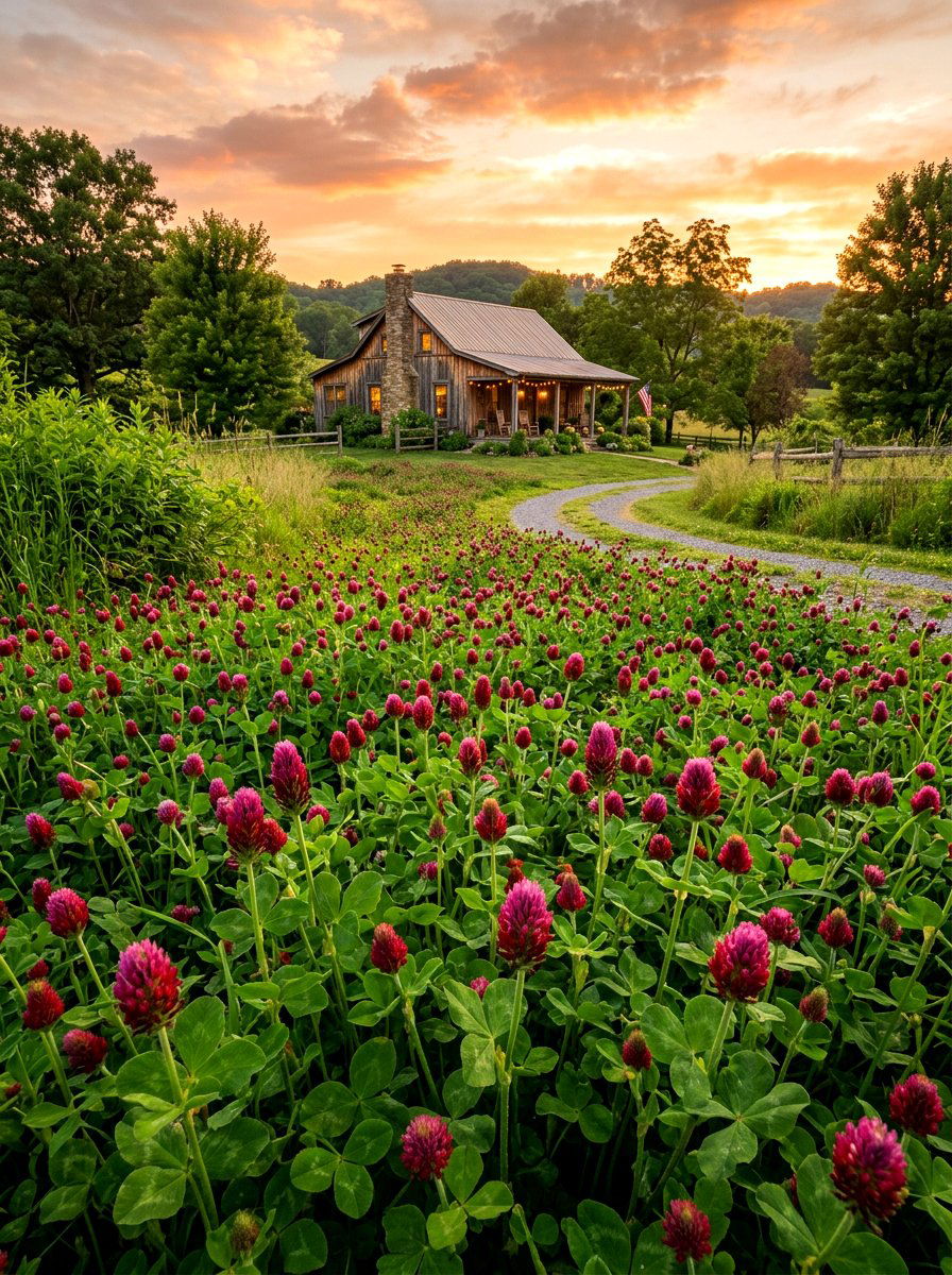 Red Clover Groundcover - 30 clover front lawn ideas