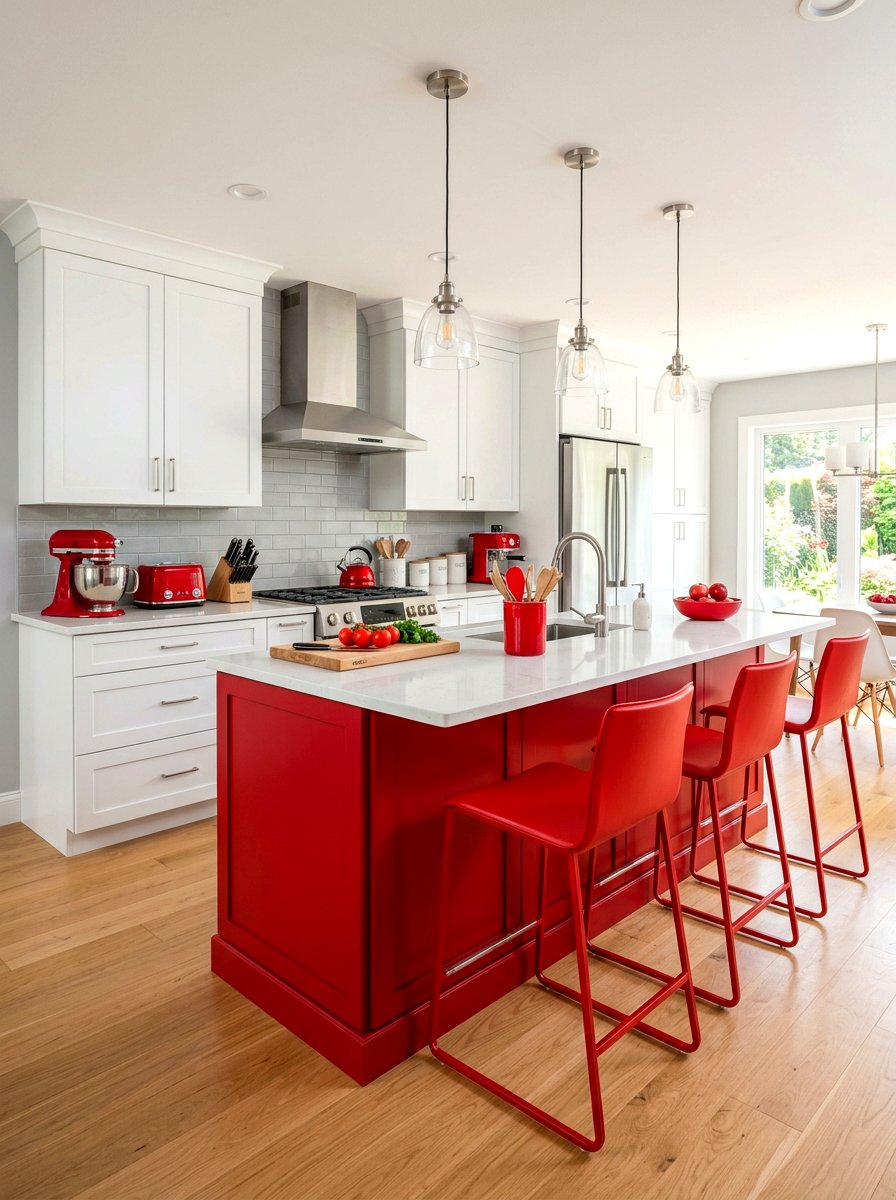 Red Kitchen Accents - 30 maximalist kitchen ideas