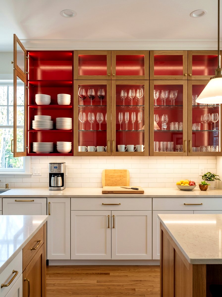 Red Kitchen Cabinet Interiors - 30 cherry red kitchen ideas