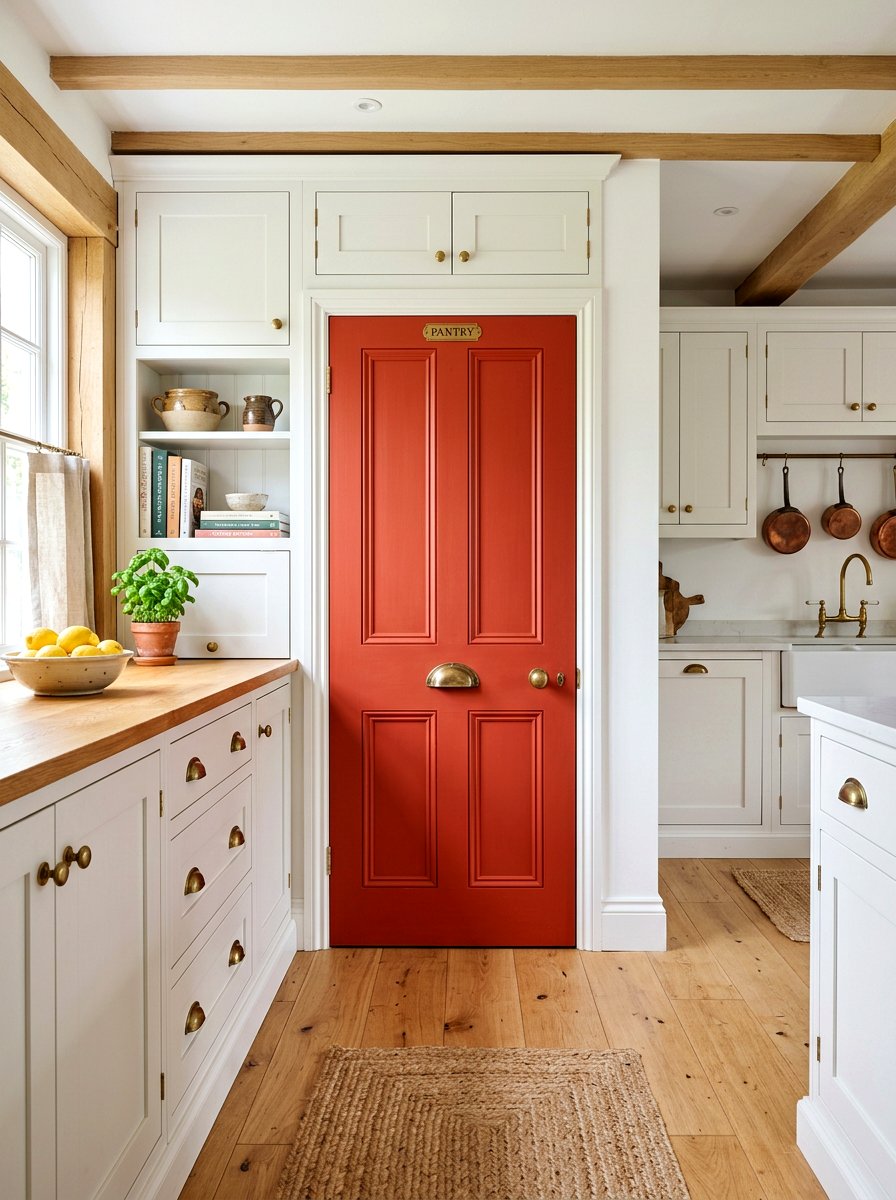 Red Kitchen Pantry Door - 30 tomato red kitchen ideas