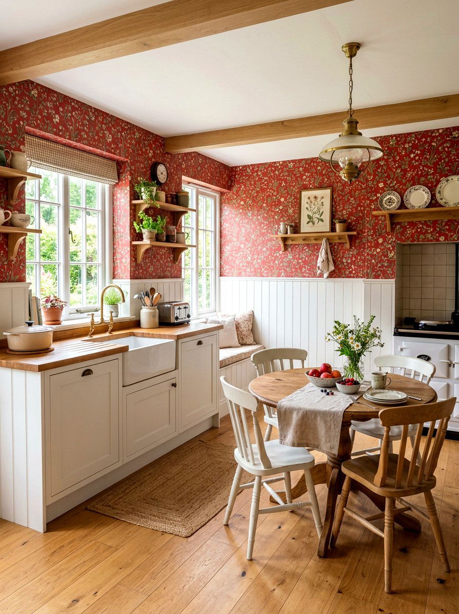 Red Kitchen Wallpaper - 30 cherry red kitchen ideas