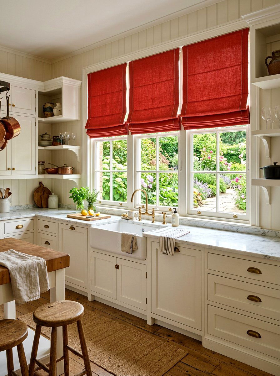 Red Kitchen Window Treatments - 30 cherry red kitchen ideas
