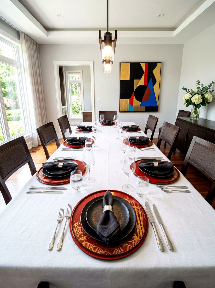 Red Lacquer Mats - 30 cherry red table decor ideas