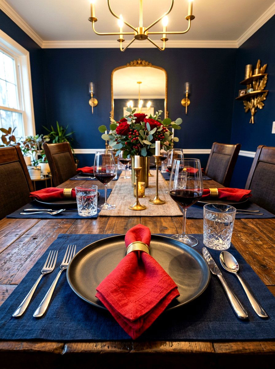 Red Linen Napkins - 30 cherry red table decor ideas