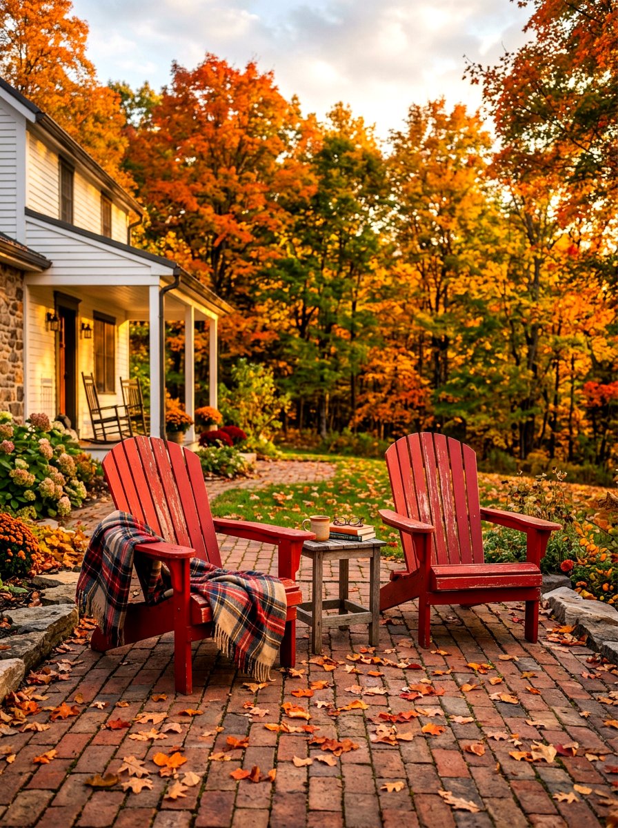 Red Painted Adirondack - 30 Adirondack chair ideas
