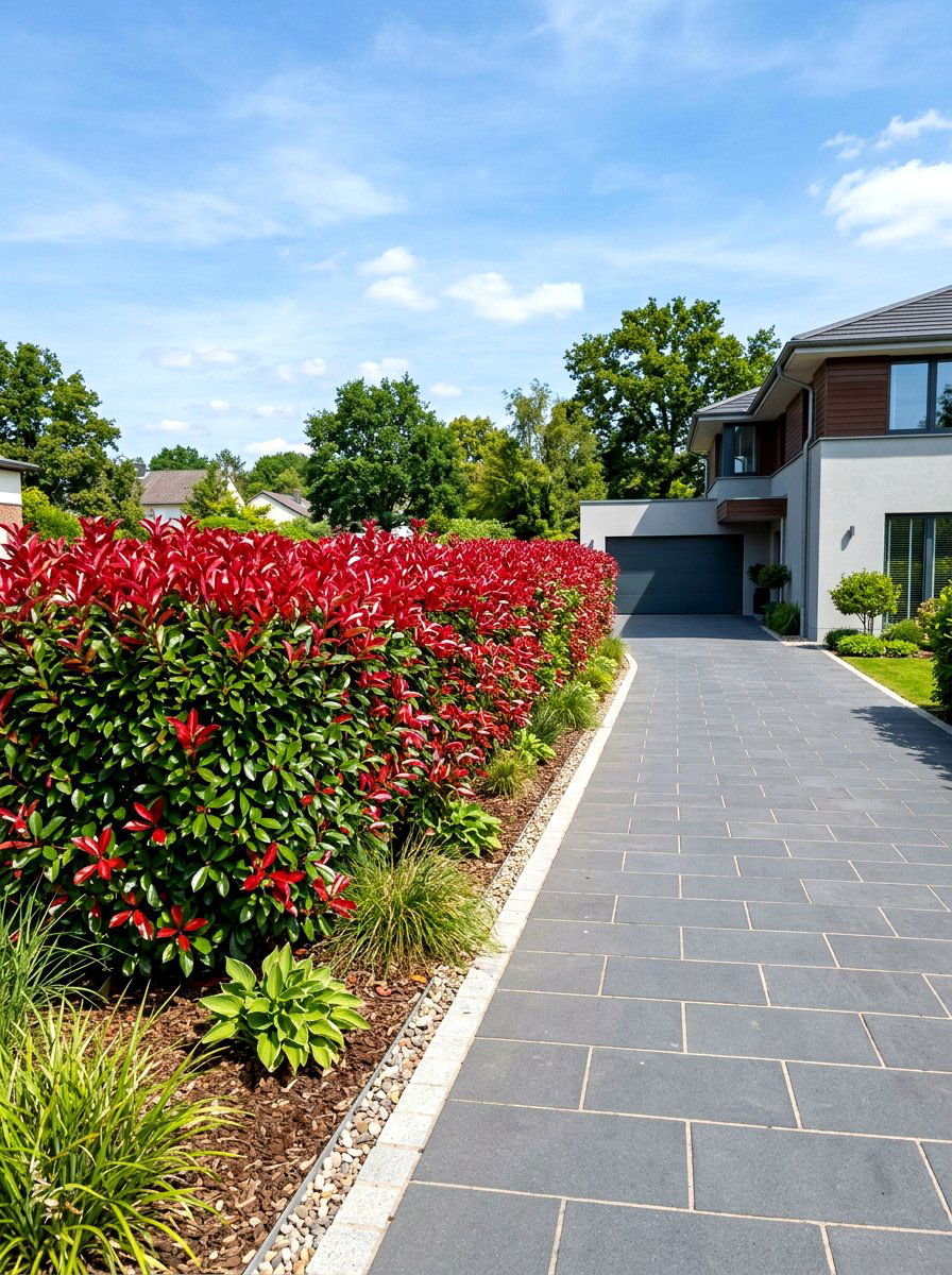 Red Robin Photinia - 30 hedge privacy ideas