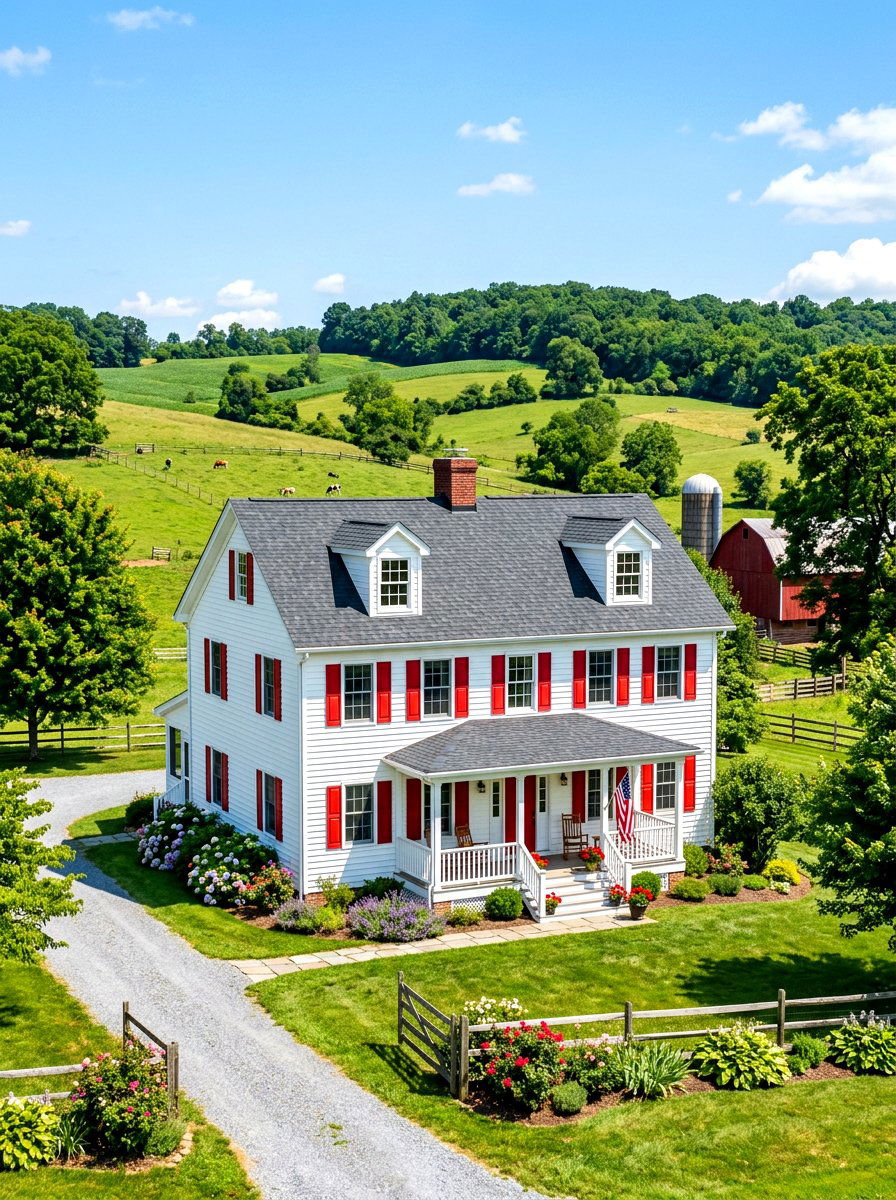 Red Shutters For White Houses - 30 exterior shutters ideas