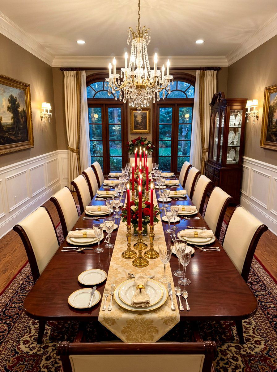 Red Taper Candles - 30 cherry red table decor ideas