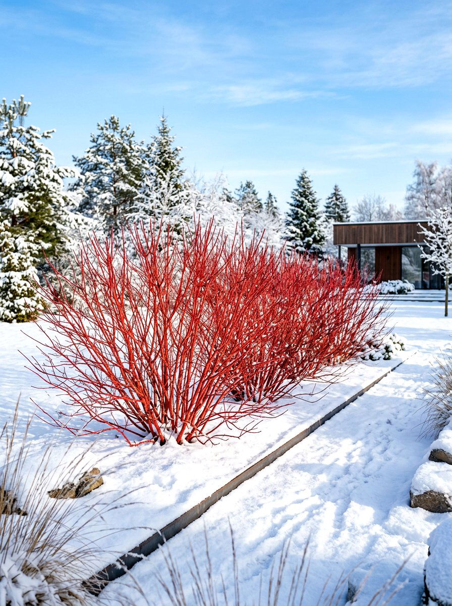 Red Twig Dogwood - 30 winter garden ideas
