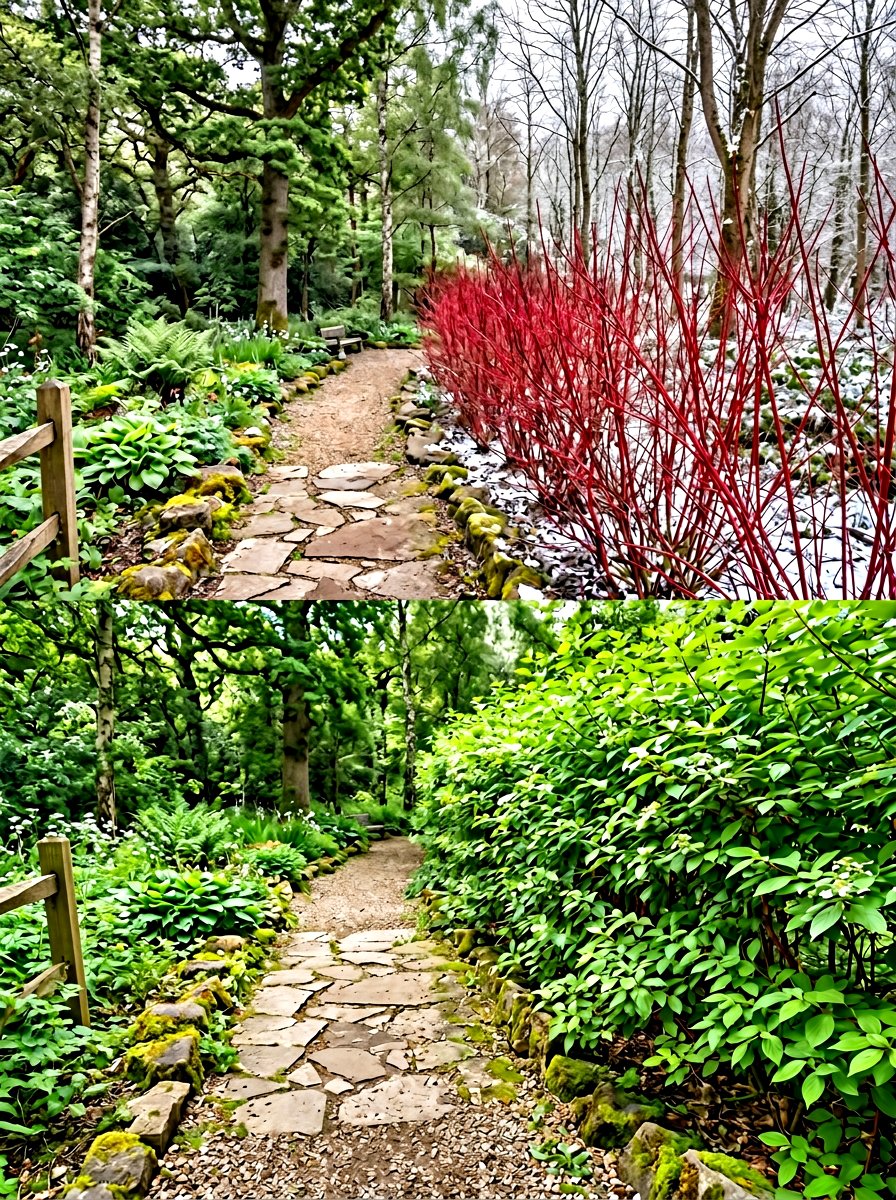 Red Twig Dogwood - 30 hedge privacy ideas