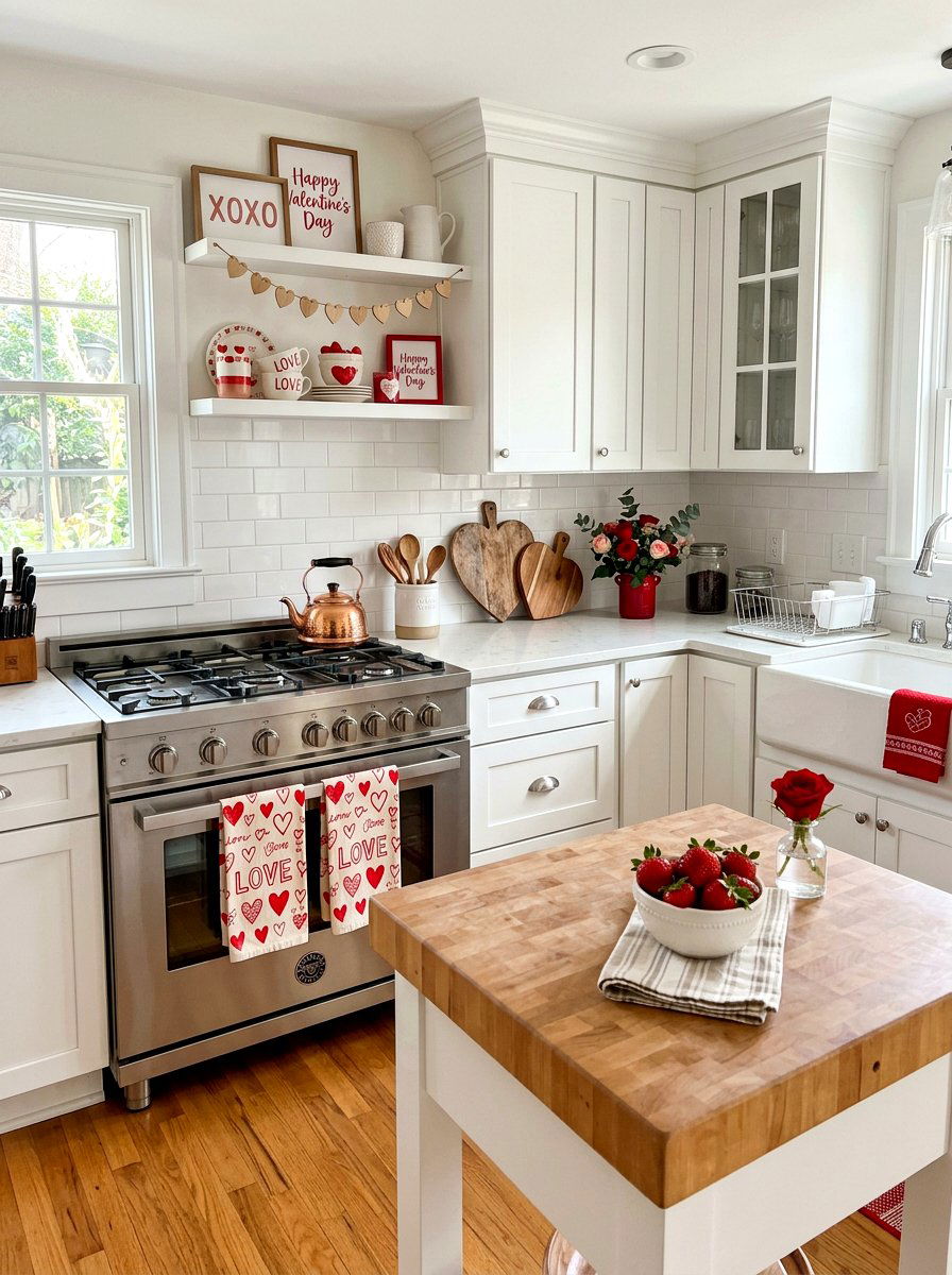 Red Valentine Kitchen Decor - 30 Valentine home decor ideas