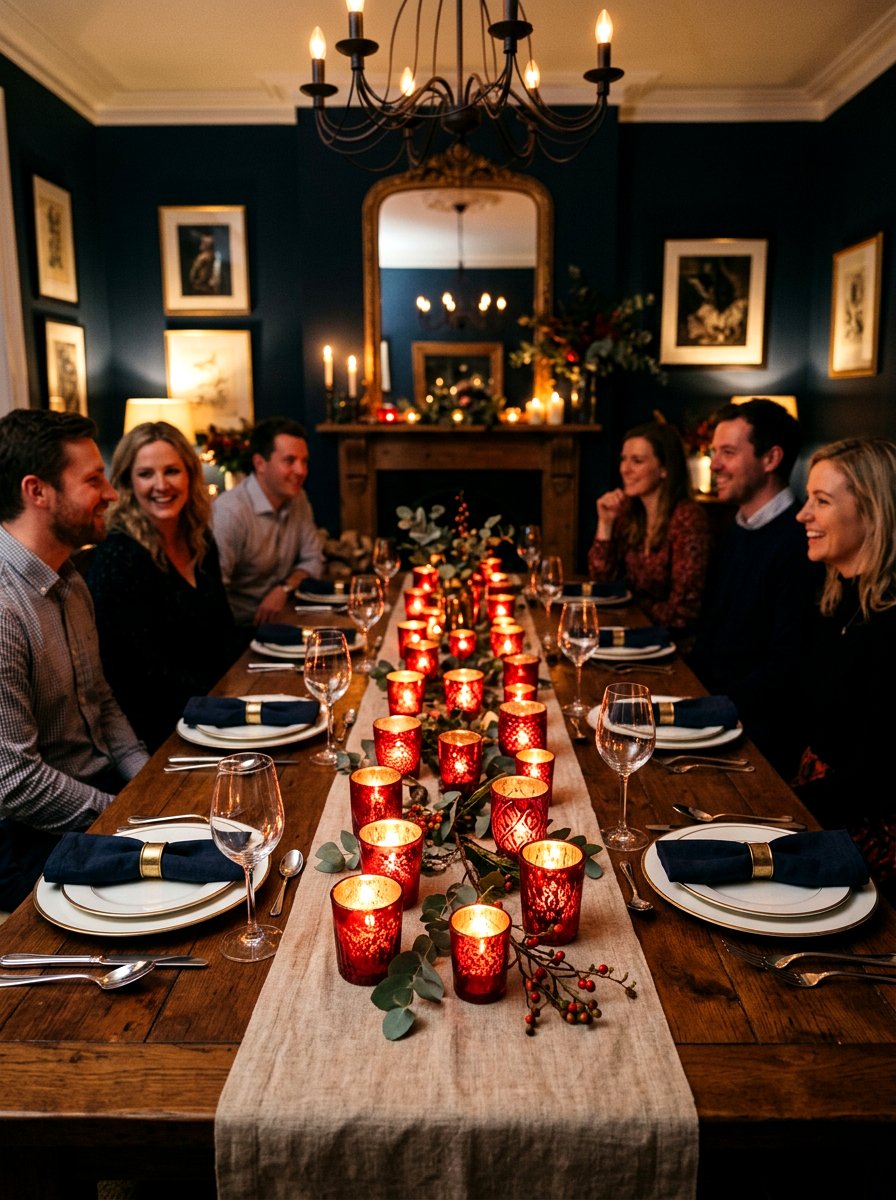 Red Votive Holders - 30 cherry red table decor ideas