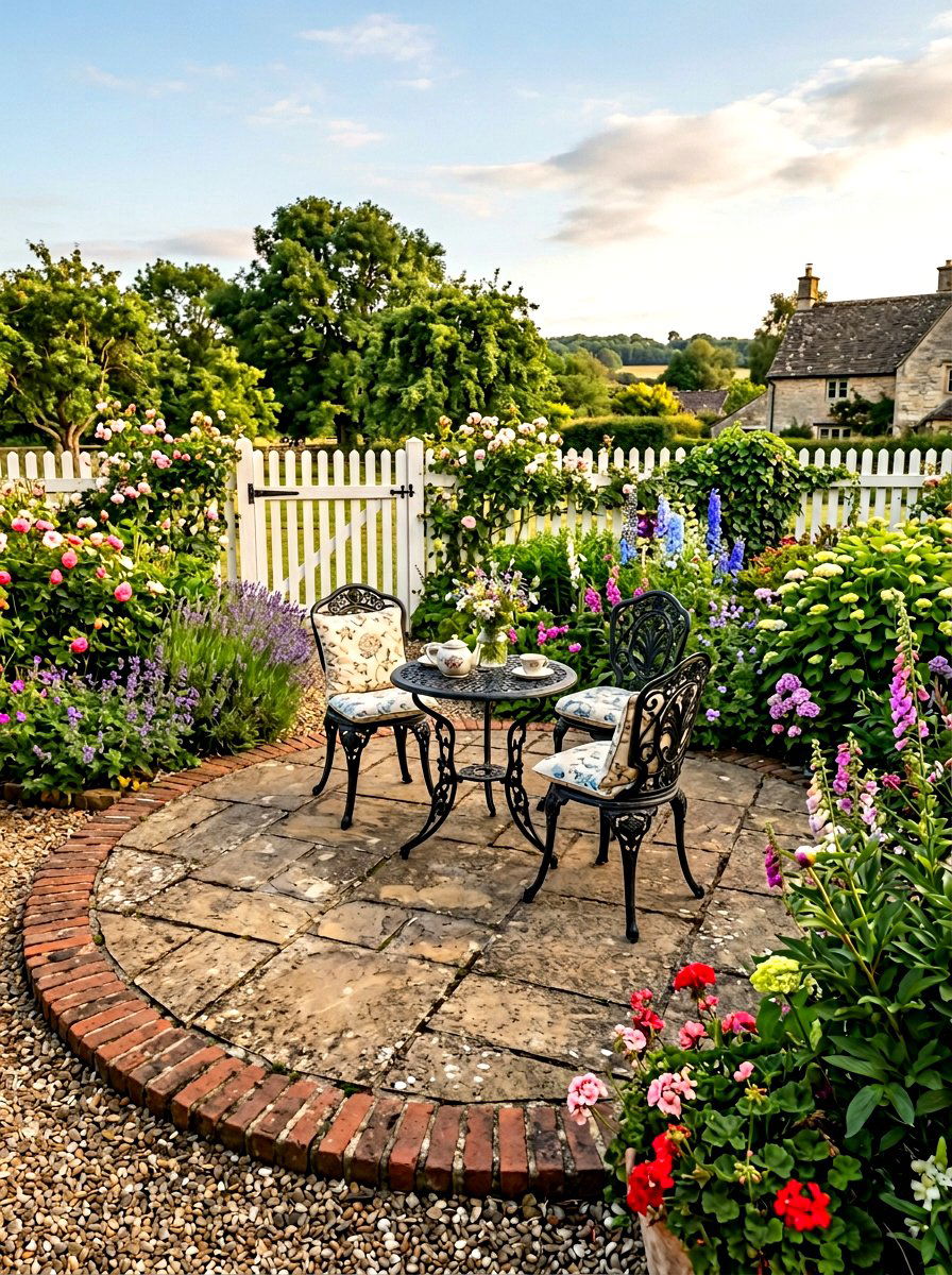 Red brick soldier course - 30 patio paver border ideas