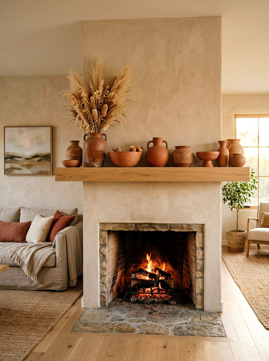 Red clay pottery - 30 sunset palette decor ideas