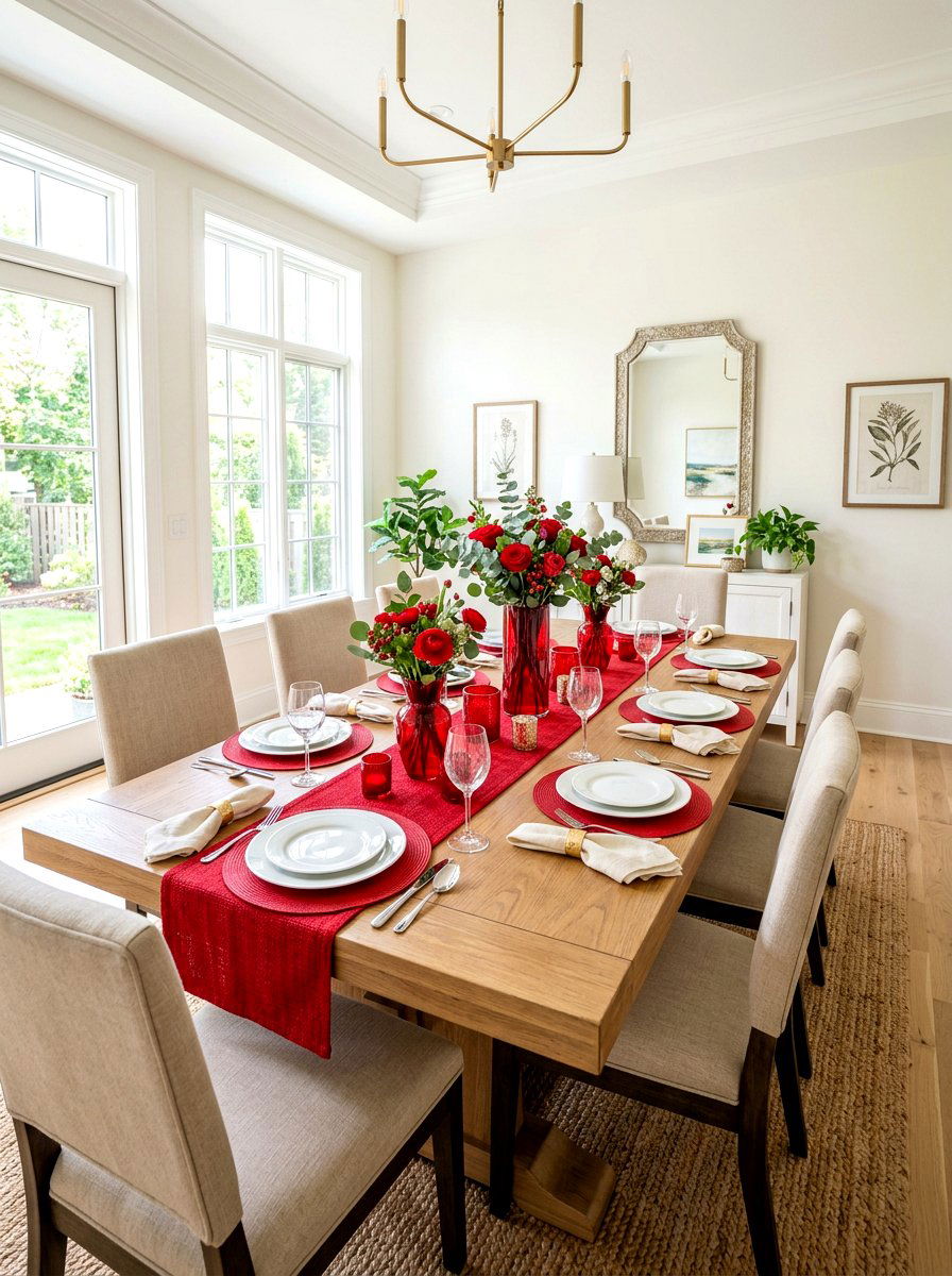 Red dining room decor - 30 red dining room ideas