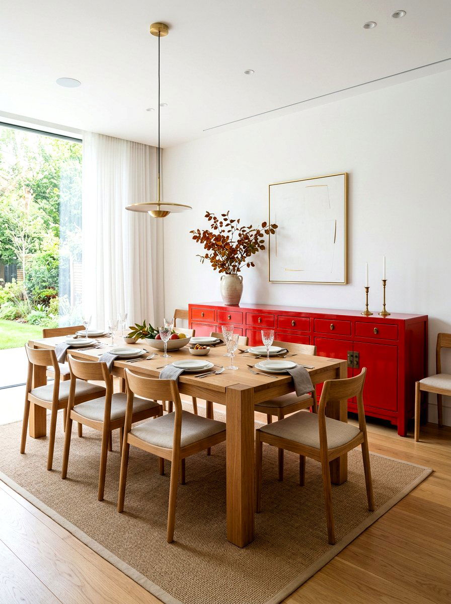 Red dining room furniture - 30 red dining room ideas