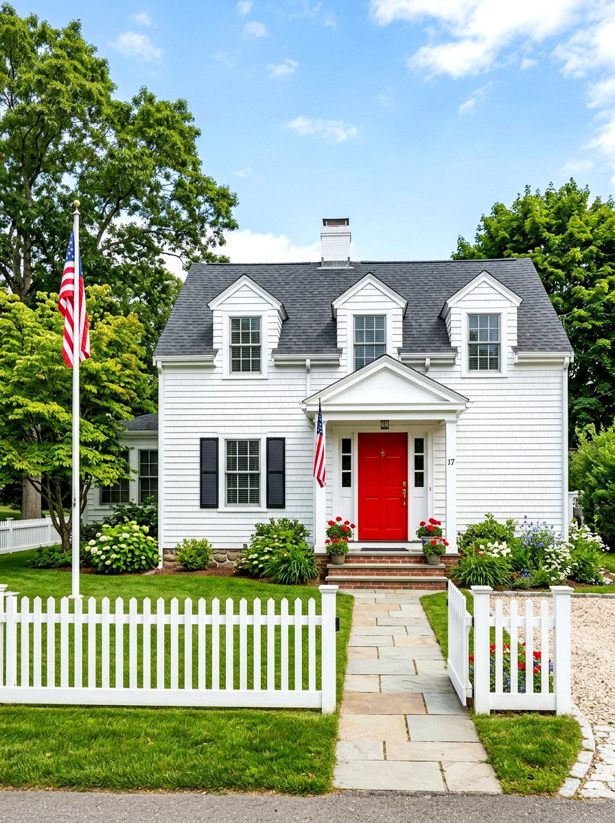 Red front door - 30 Cape Cod exterior ideas