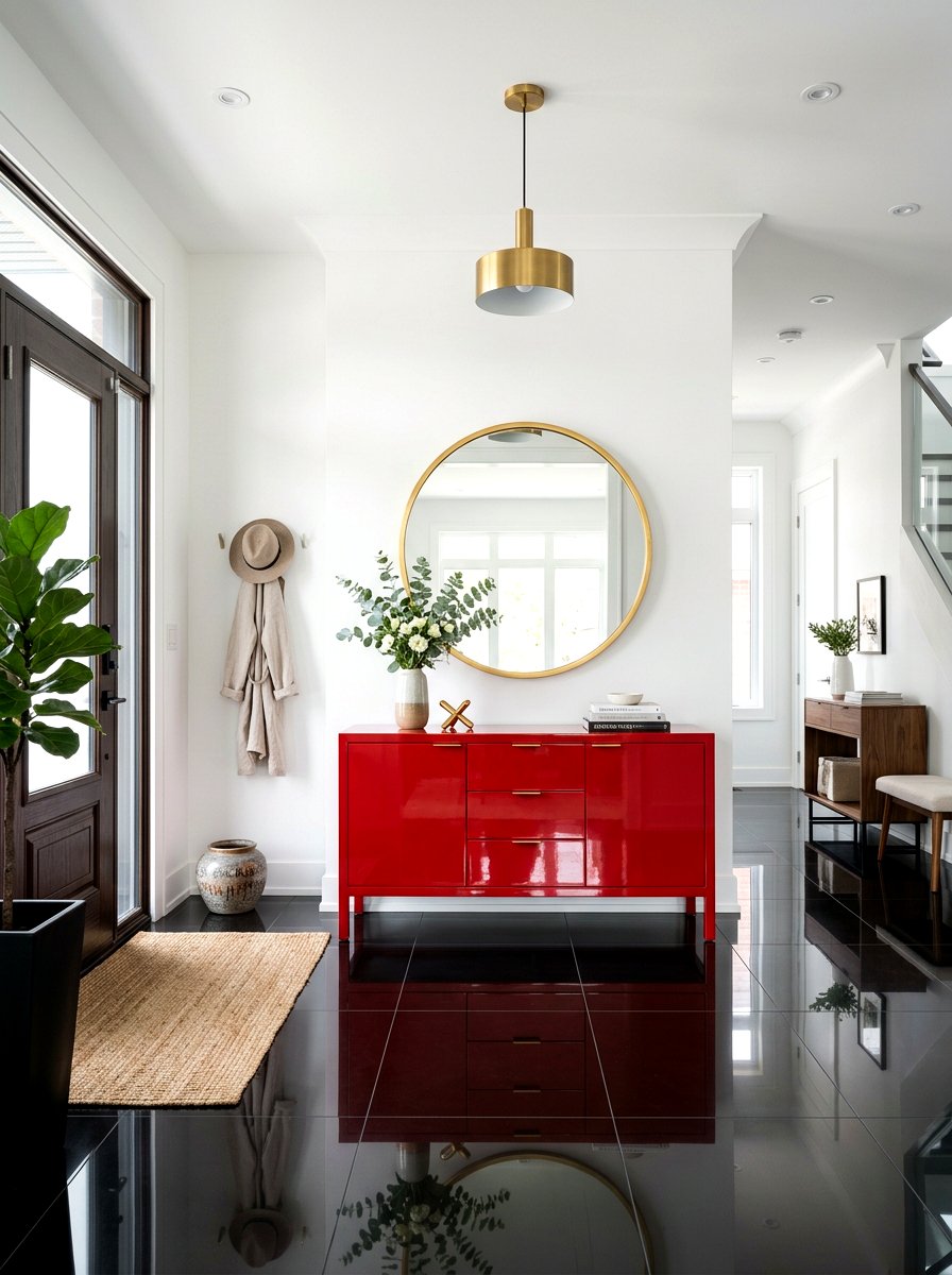 Red lacquer furniture - 30 chinoiserie decor ideas
