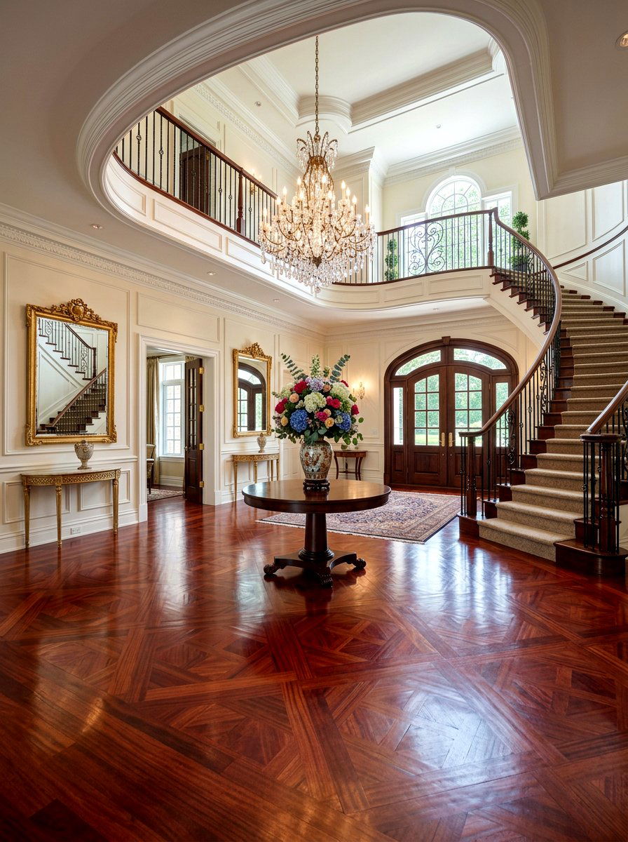Red mahogany floor - 30 hardwood floor stain ideas