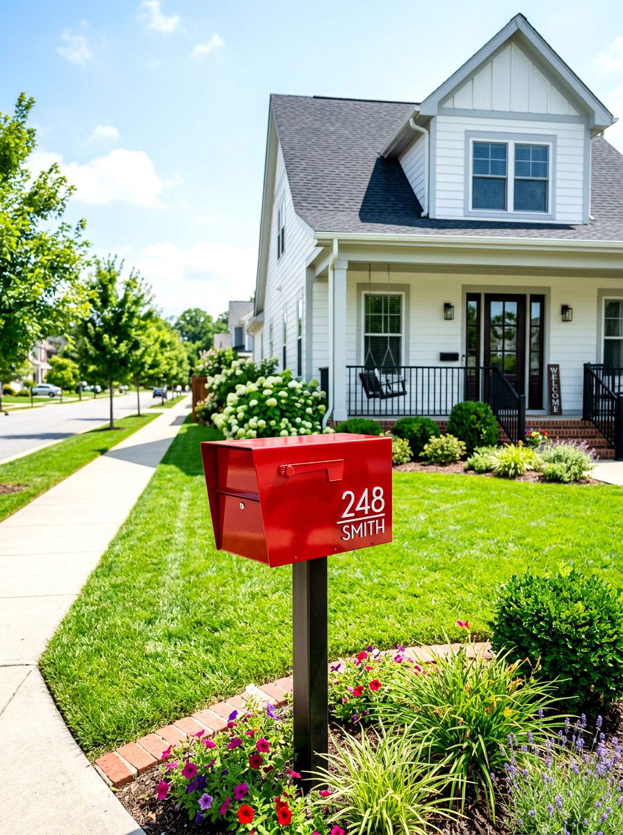 Red modern mailbox - 30 modern mailbox ideas