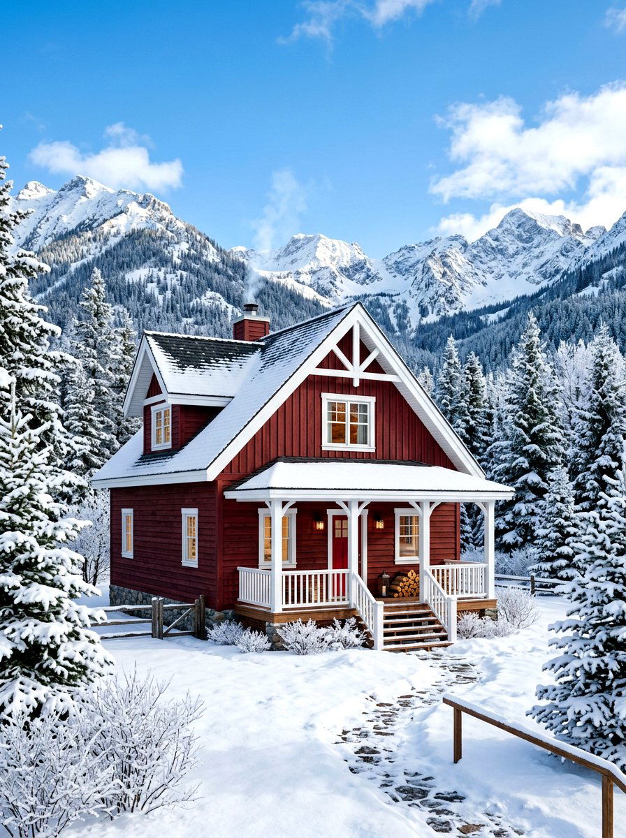 Red mountain cabin exterior - 30 cabin exterior ideas