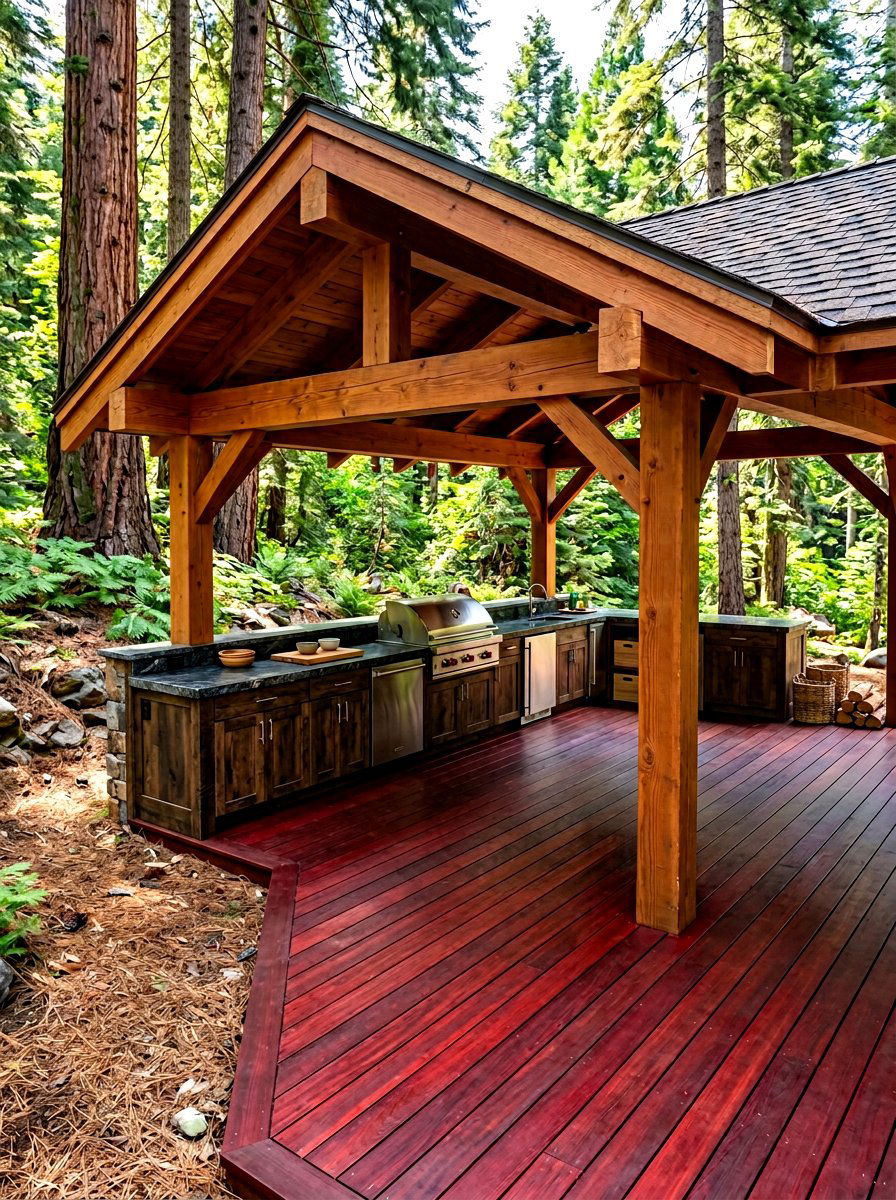 Redwood Decking Gazebo Floor - 30 gazebo floor ideas