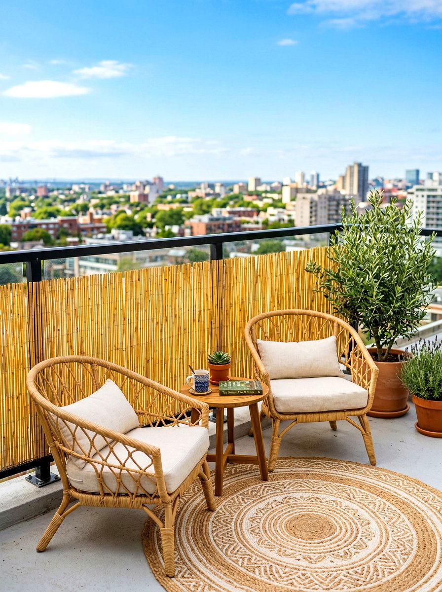 Reed Fencing Roll - 30 rooftop privacy screen ideas