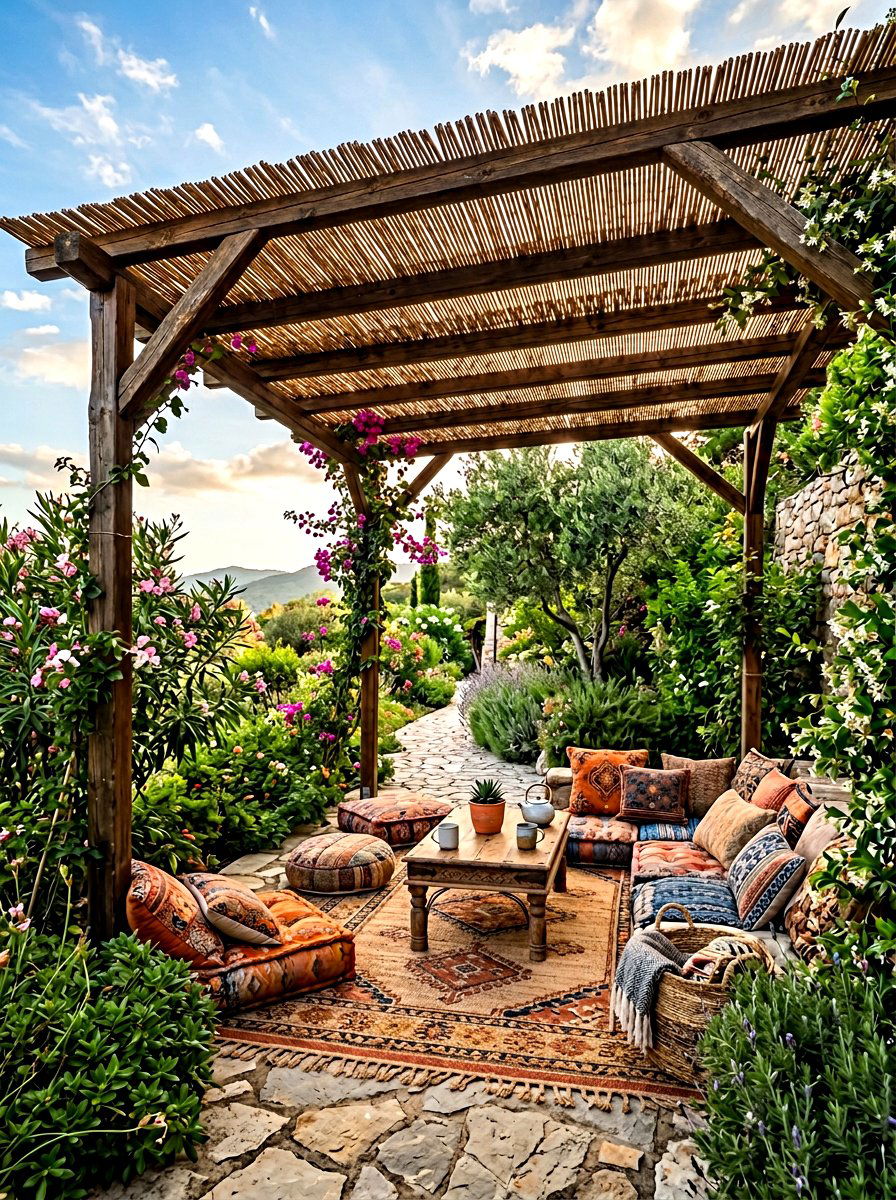 Reed Pergola Cover - 30 pergola shade ideas