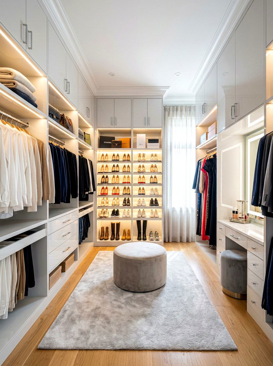 Reflective Closet System - 30 high gloss decor ideas