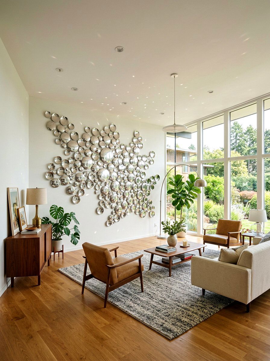 Reflective Metal Wall Art - 30 polished metal decor ideas