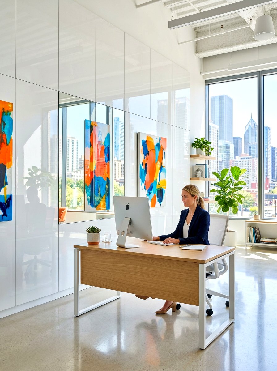 Reflective Wall Colors - 30 energy efficient home office ideas
