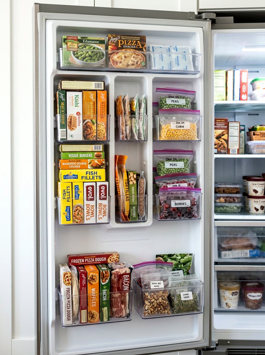 Refrigerator freezer organization side bins - 30 freezer organization ideas