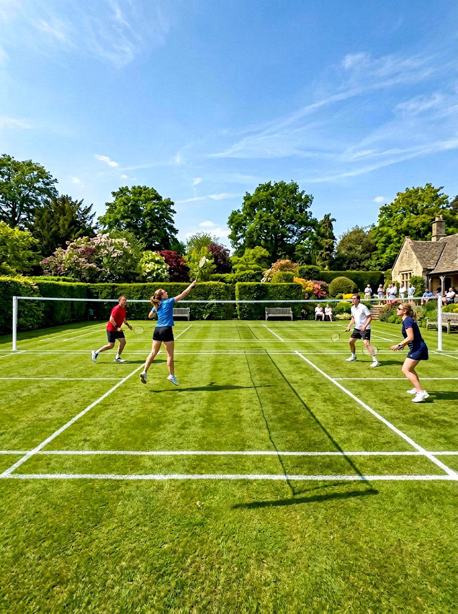 Regulation Badminton Court - 30 backyard game area ideas