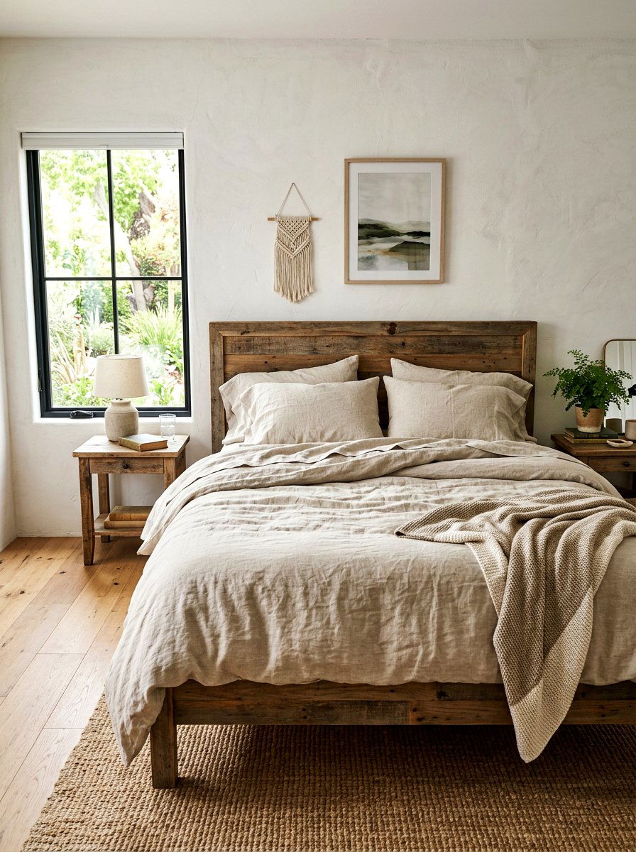 Relaxed linen bedding - 30 English country bedroom ideas