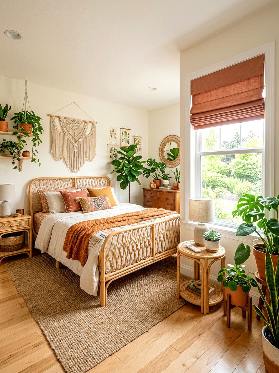 Remote Control Roman Shades Boho Bedroom - 30 smart shade bedroom ideas