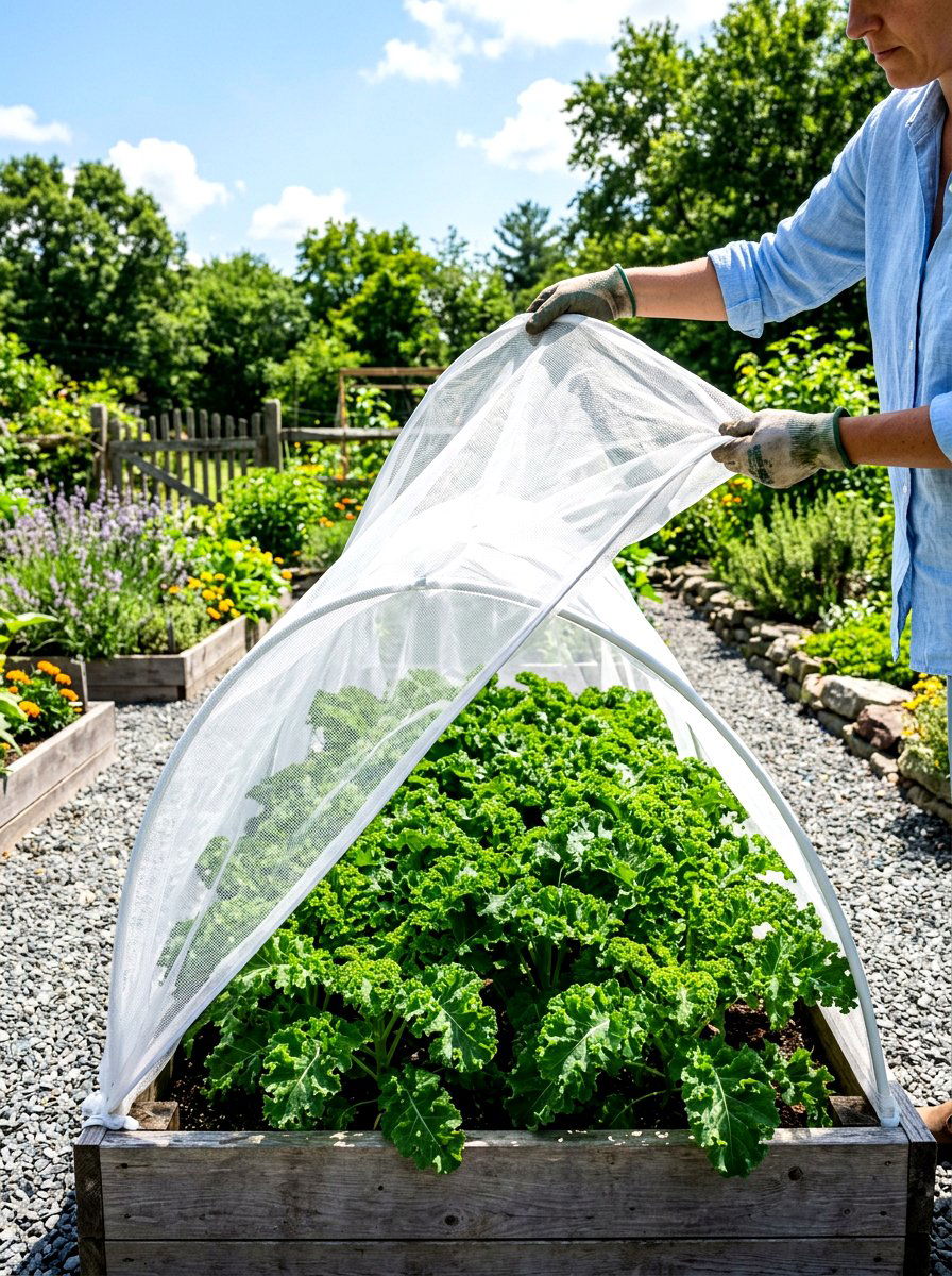 Removable Mesh Garden Cover - 30 raised bed cover ideas