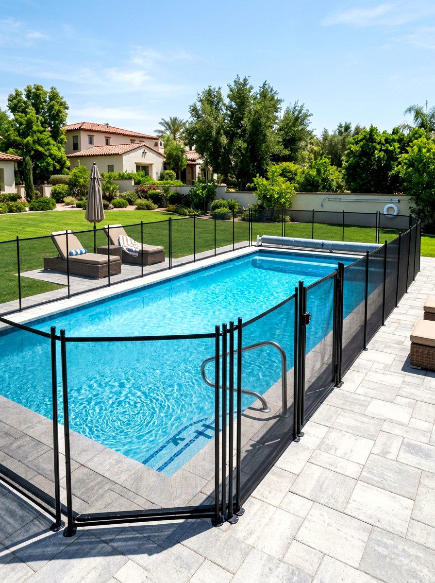 Removable Mesh Pool Fence - 30 pool fence ideas