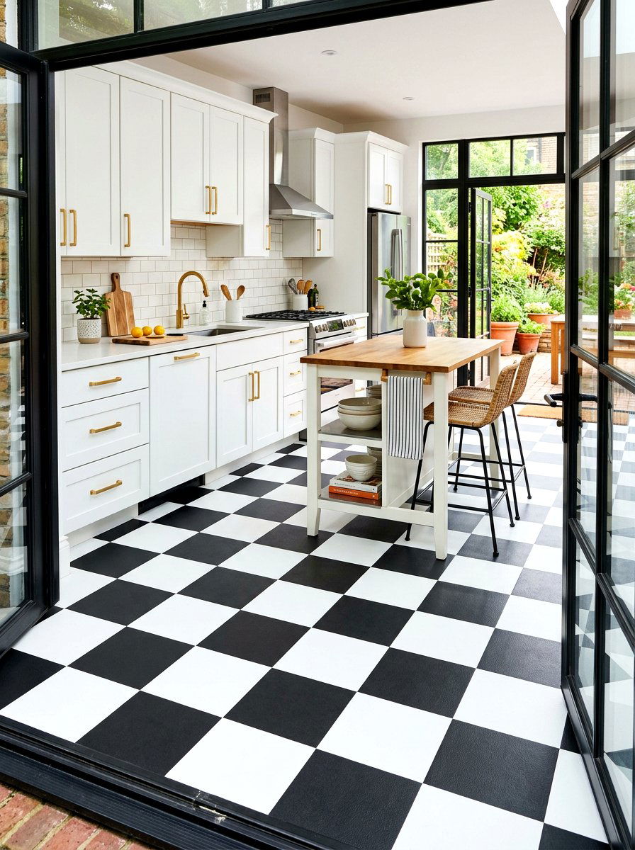 Removable Vinyl Floor Tiles - 30 renter friendly luxury decor ideas