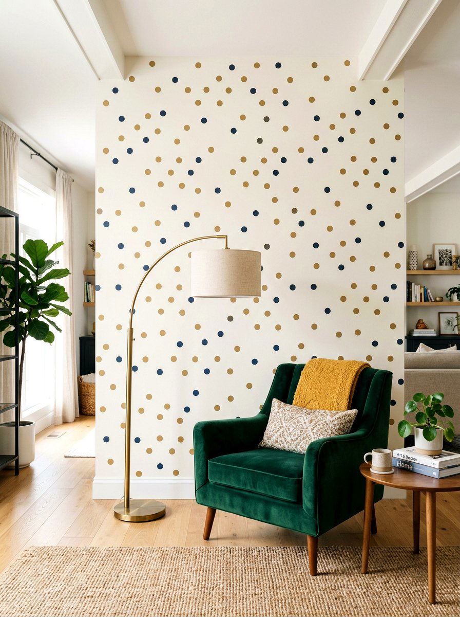 Removable Vinyl Wall Decals - 30 renter friendly living room ideas