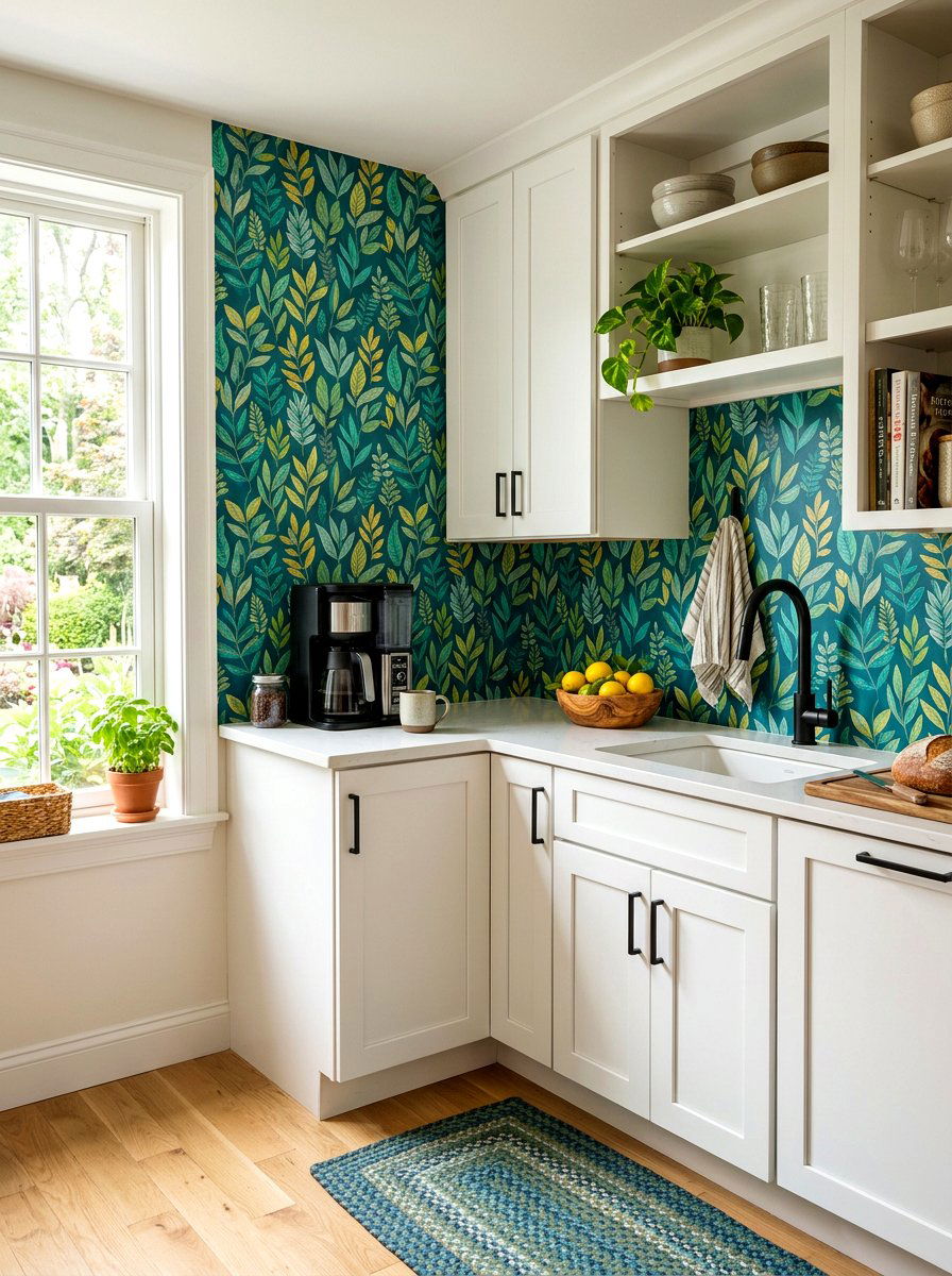 Removable Vinyl Wallpaper - 30 temporary backsplash ideas