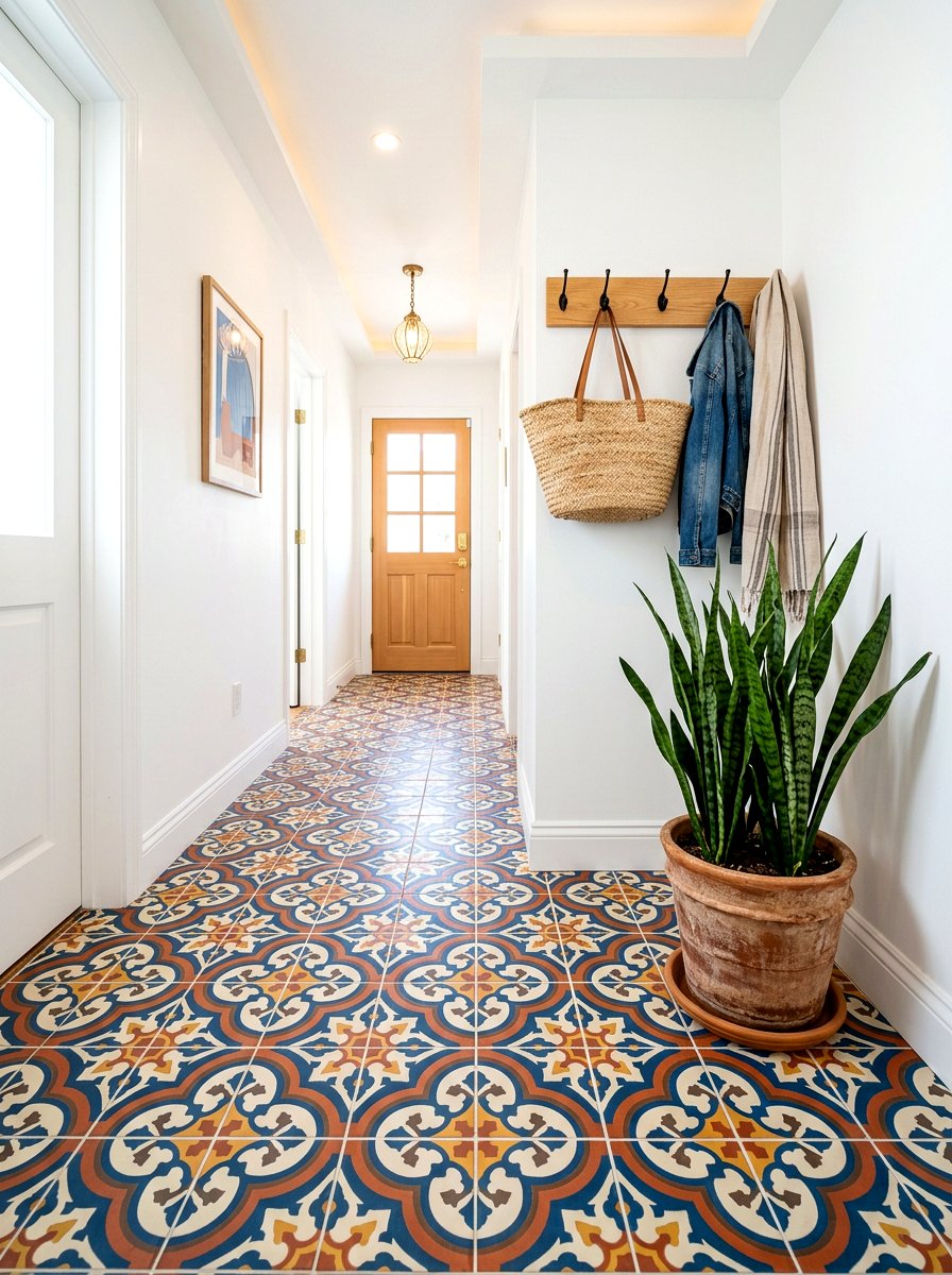Removable floor tiles for rental - 30 narrow rental hallway ideas