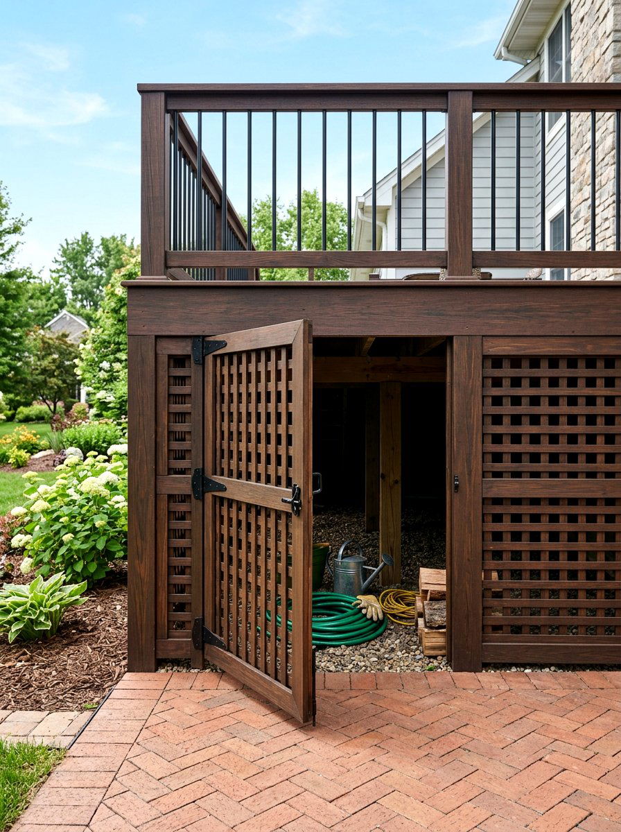 Removable lattice access panels - 30 deck skirting lattice ideas