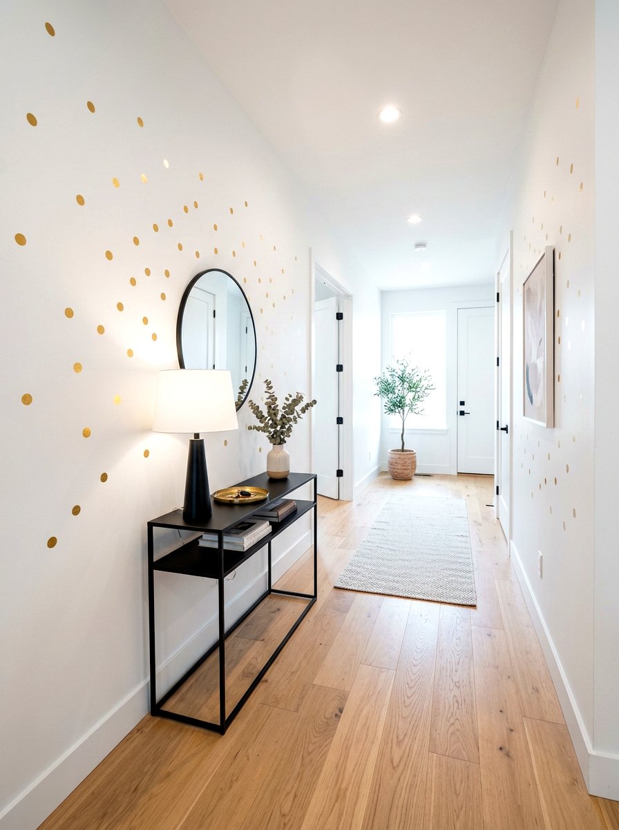 Removable wall decals for hallway - 30 narrow rental hallway ideas