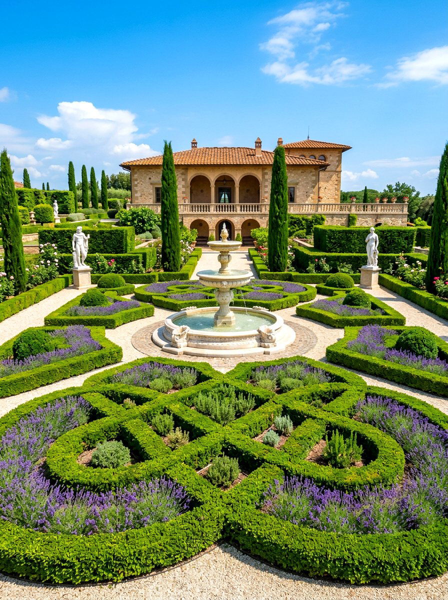 Renaissance Style Garden Knot - 30 herb knot garden ideas